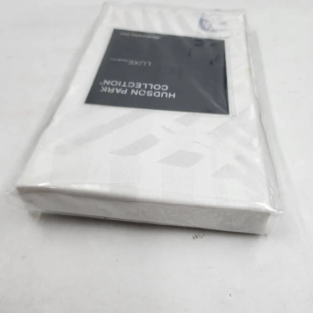 Hudson Park Collection Palmetto Cotton Silk Pillow Sham Standard Crisp White